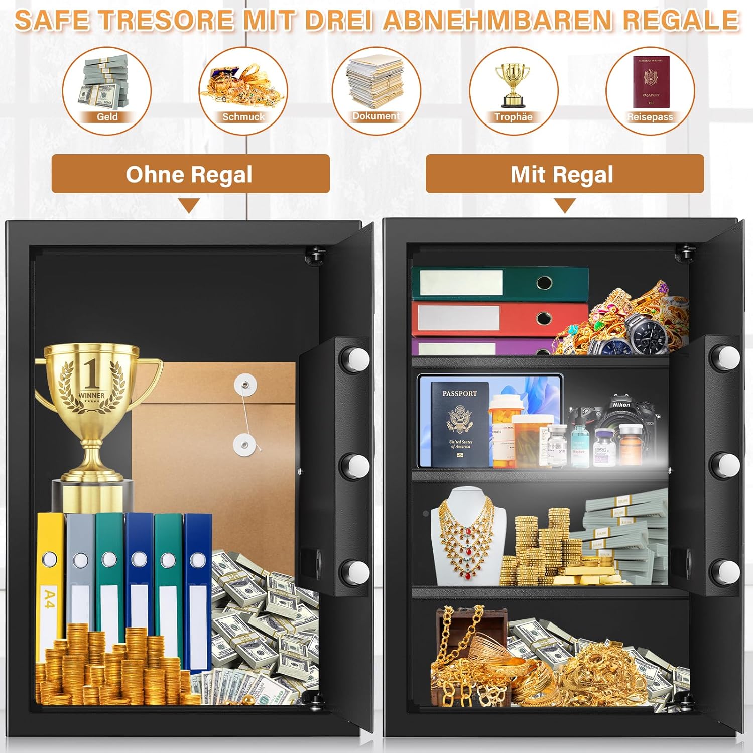 Cassaforte Ignifuga 75L con Serratura Digitale - immagine 5