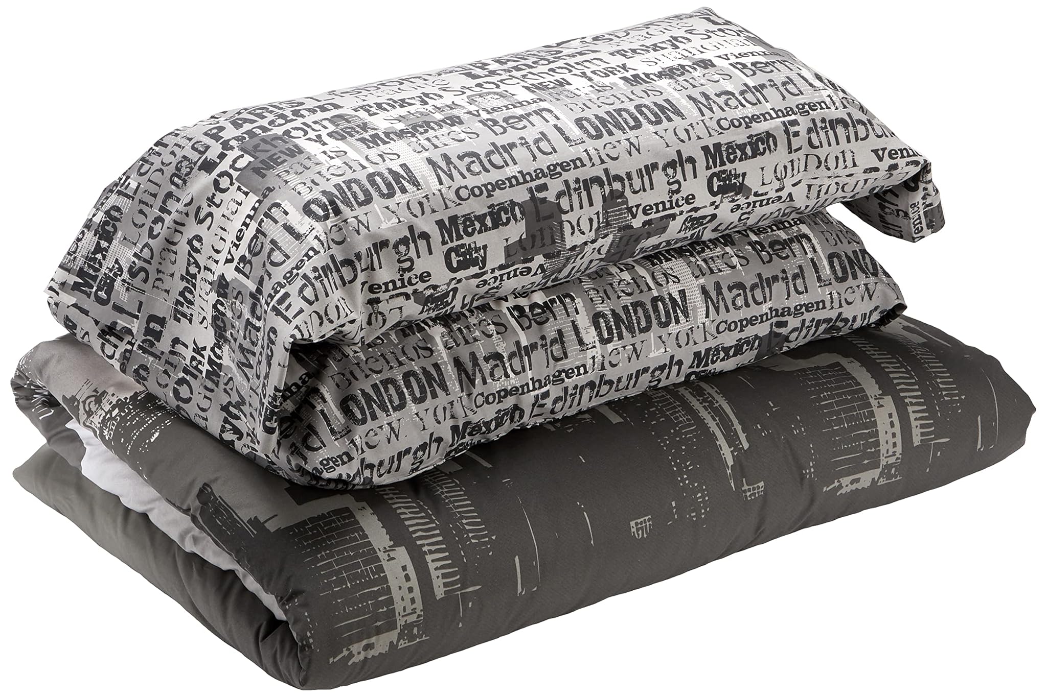 Cityscape Catherine Lansfield - Copripiumino Matrimoniale, Grigio