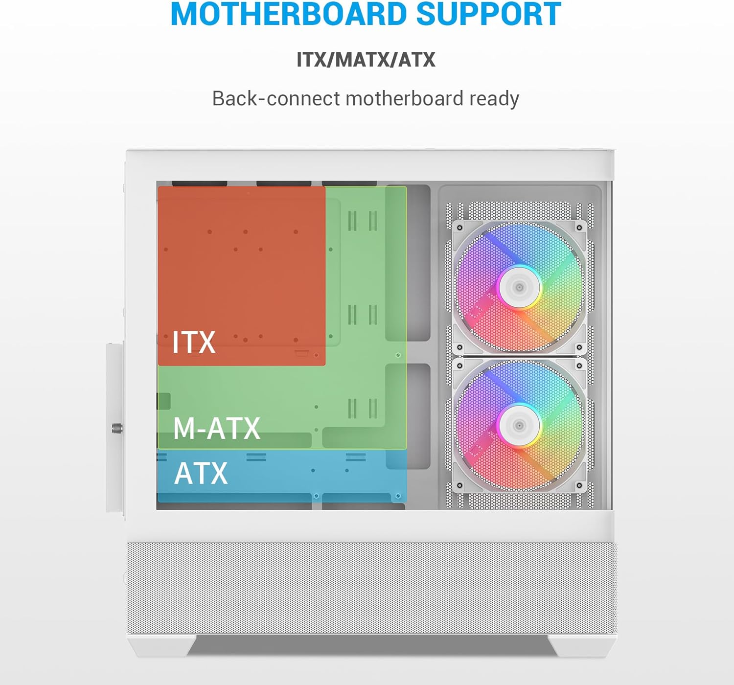Sama V40 Mid Tower ATX Case Bianco - immagine 4
