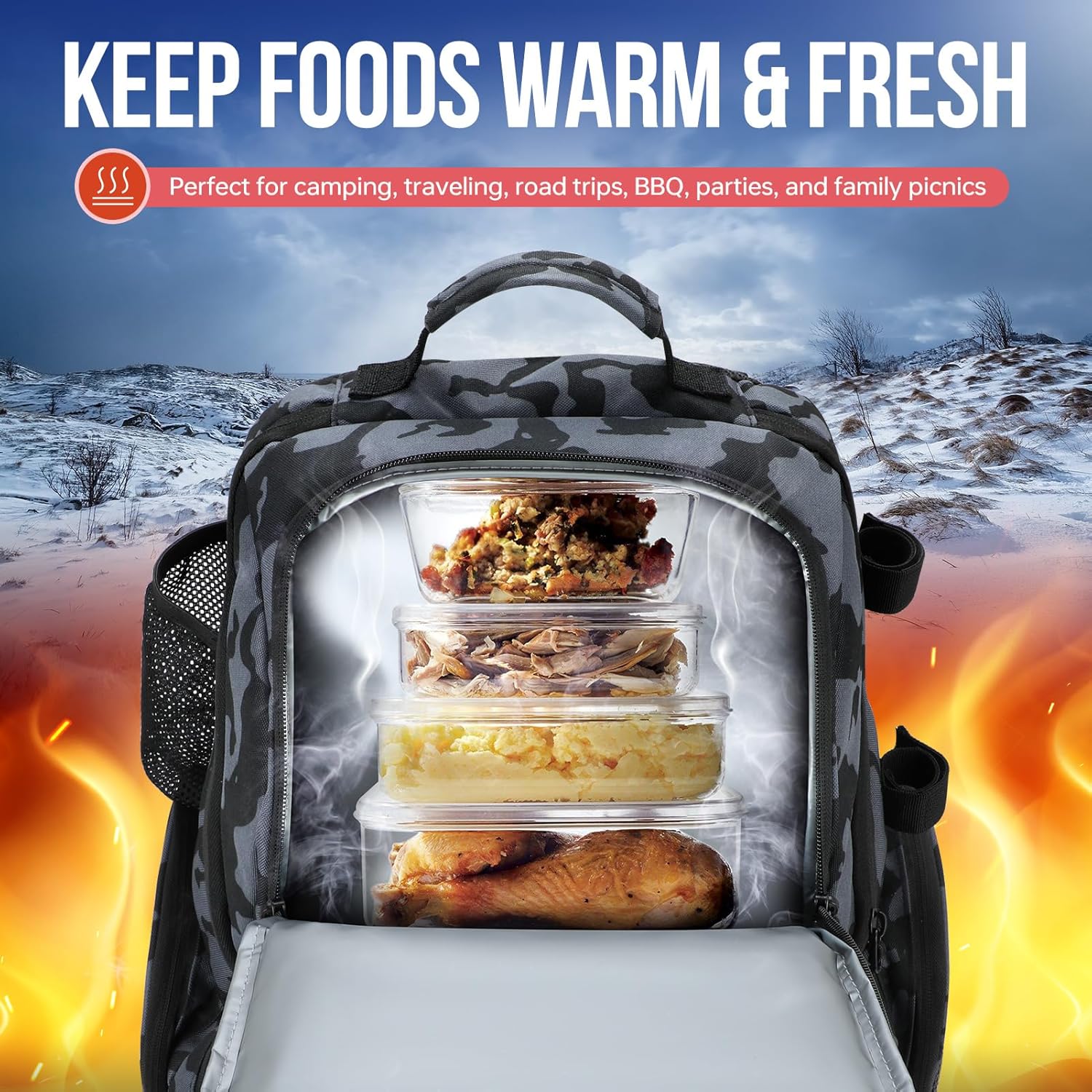 PLUSINNO Zaino da Pesca Impermeabile 45L - immagine 2