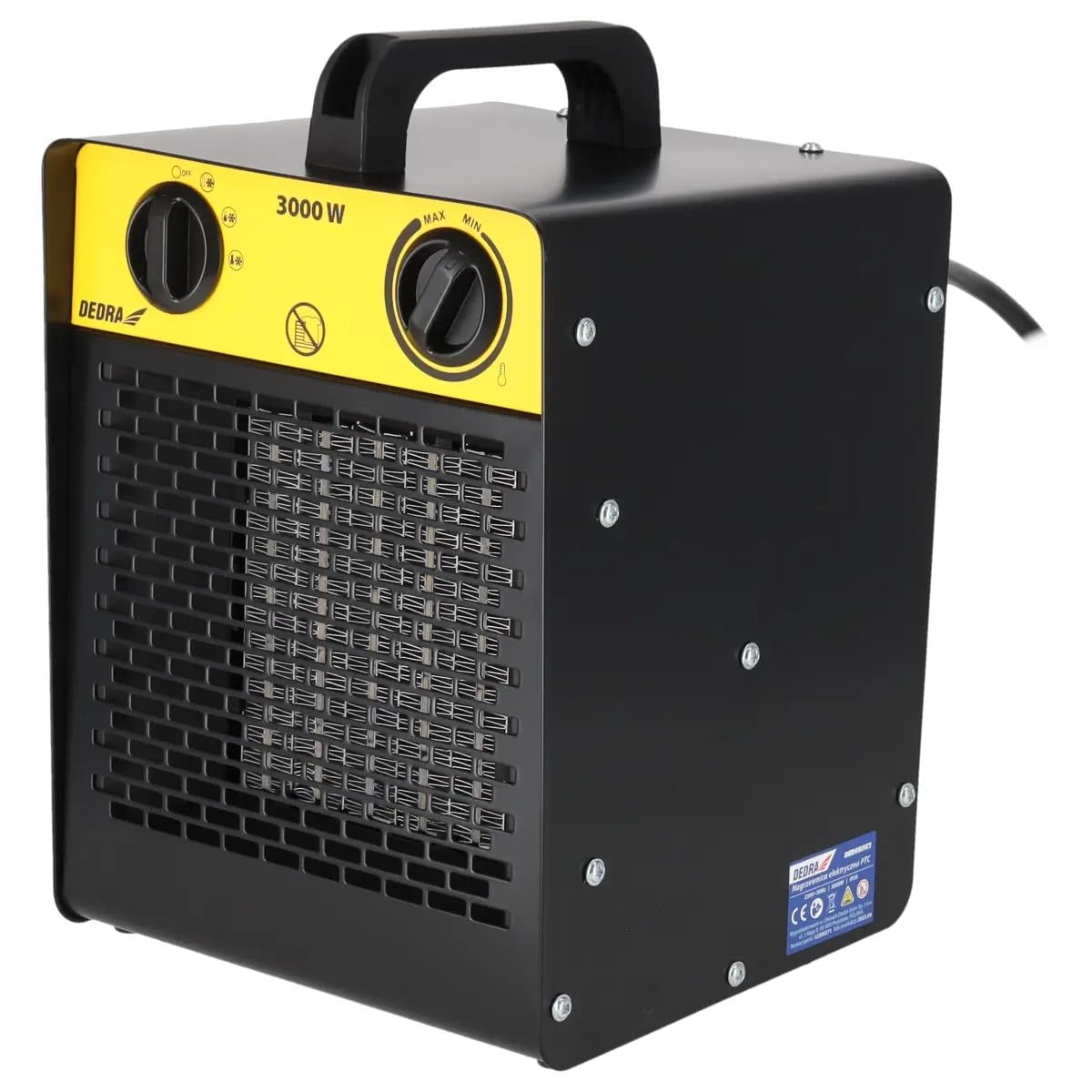 Dedra Termoventilatore Elettrico PTC 3,0 kW per 30m²