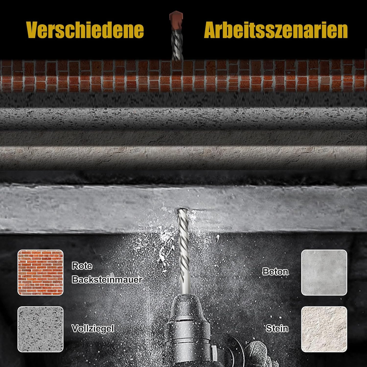 Moxpify Punta per Trapano SDS Plus 40x460mm - immagine 4