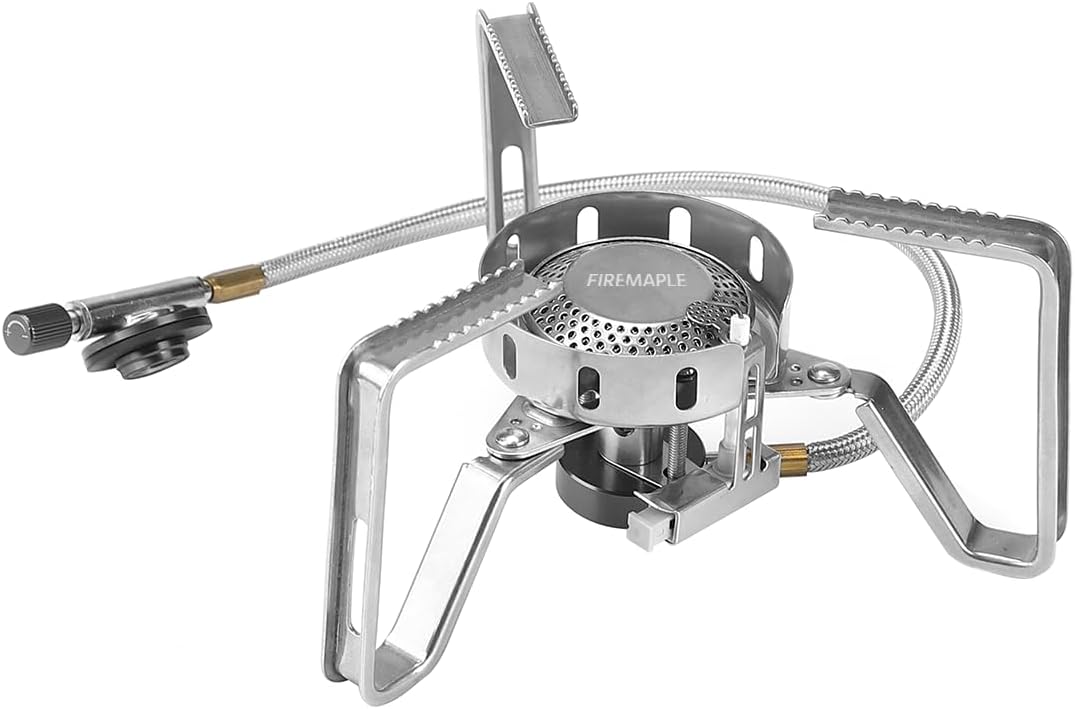 Fire-Maple FMS-125 Pro Fornello a Gas Portatile per Campeggio | Bruciatore Mini Pieghevole da 3200W per Cucina da Trekking con Accensione Piezoelettrica Bushcraft, Viaggi, Trekking e Attività Outdoor