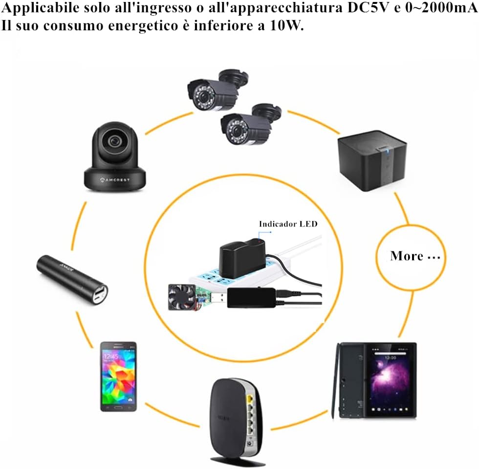 Adattatore CA 5V 2A con 8 Punte DC - immagine 4