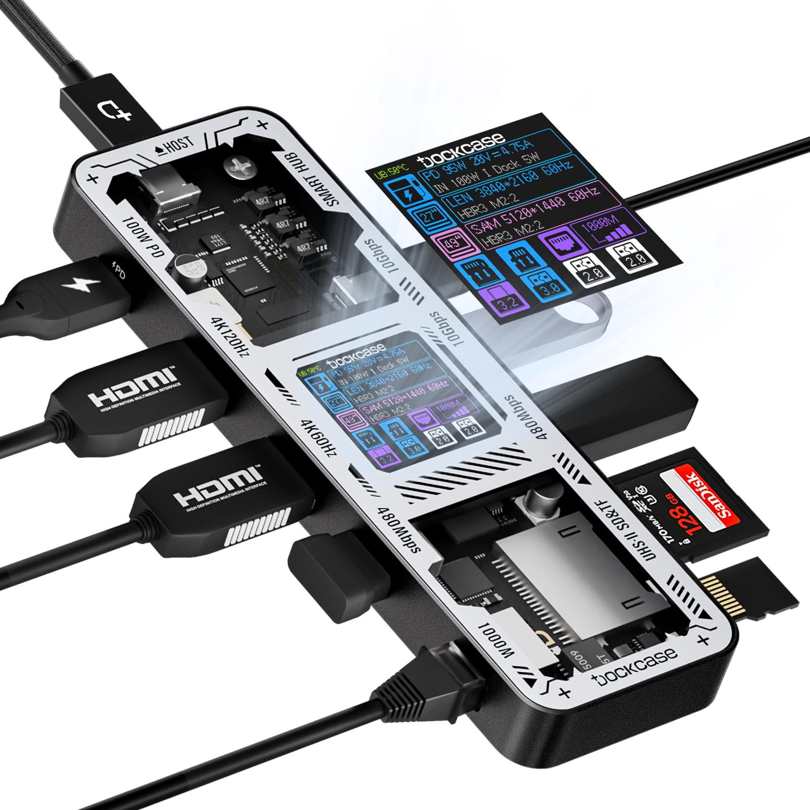 Smart Hub USB C Docking Station 10 in 1