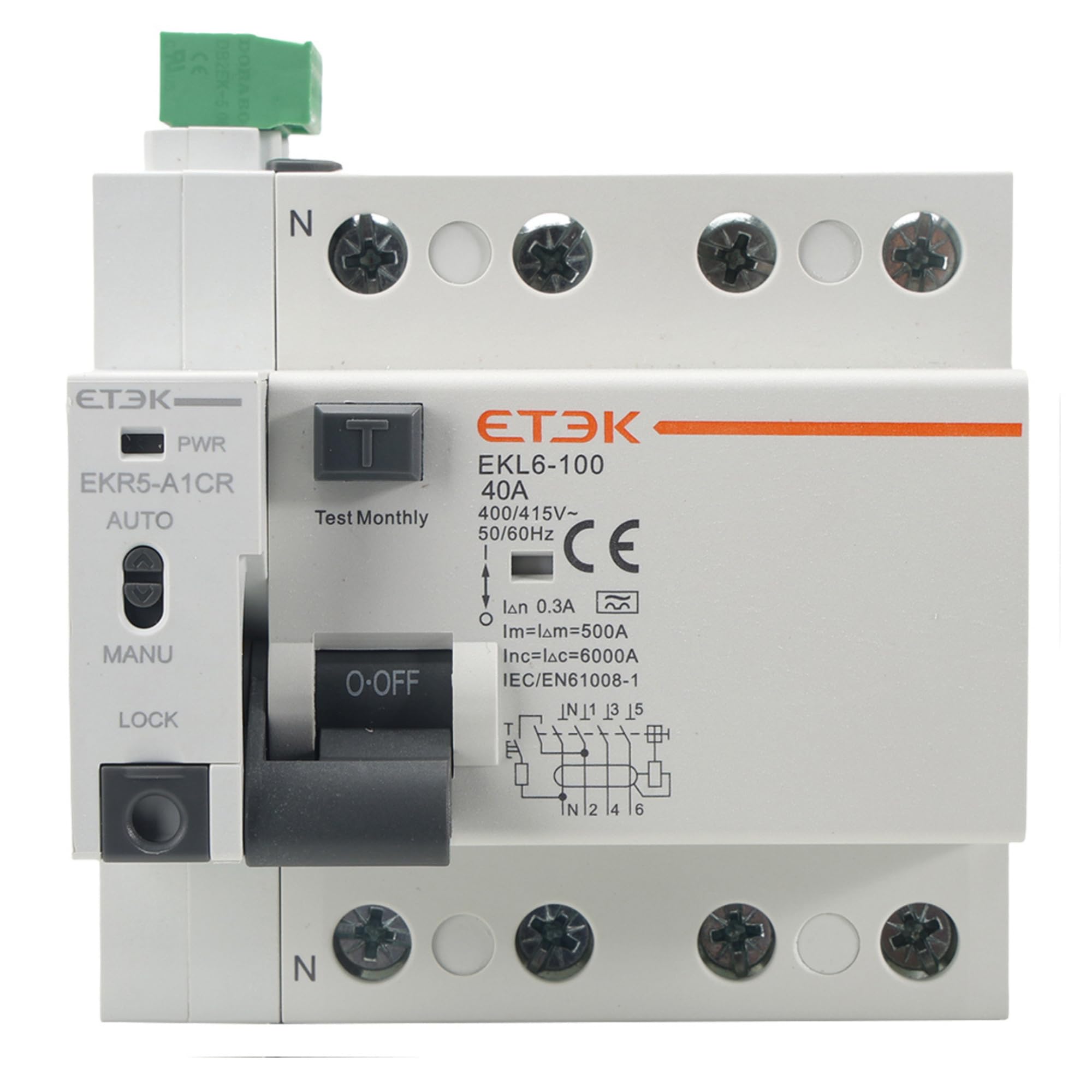 Differenziale Auto Riarmabile Trifase 4P 40A 300mA 6Ka