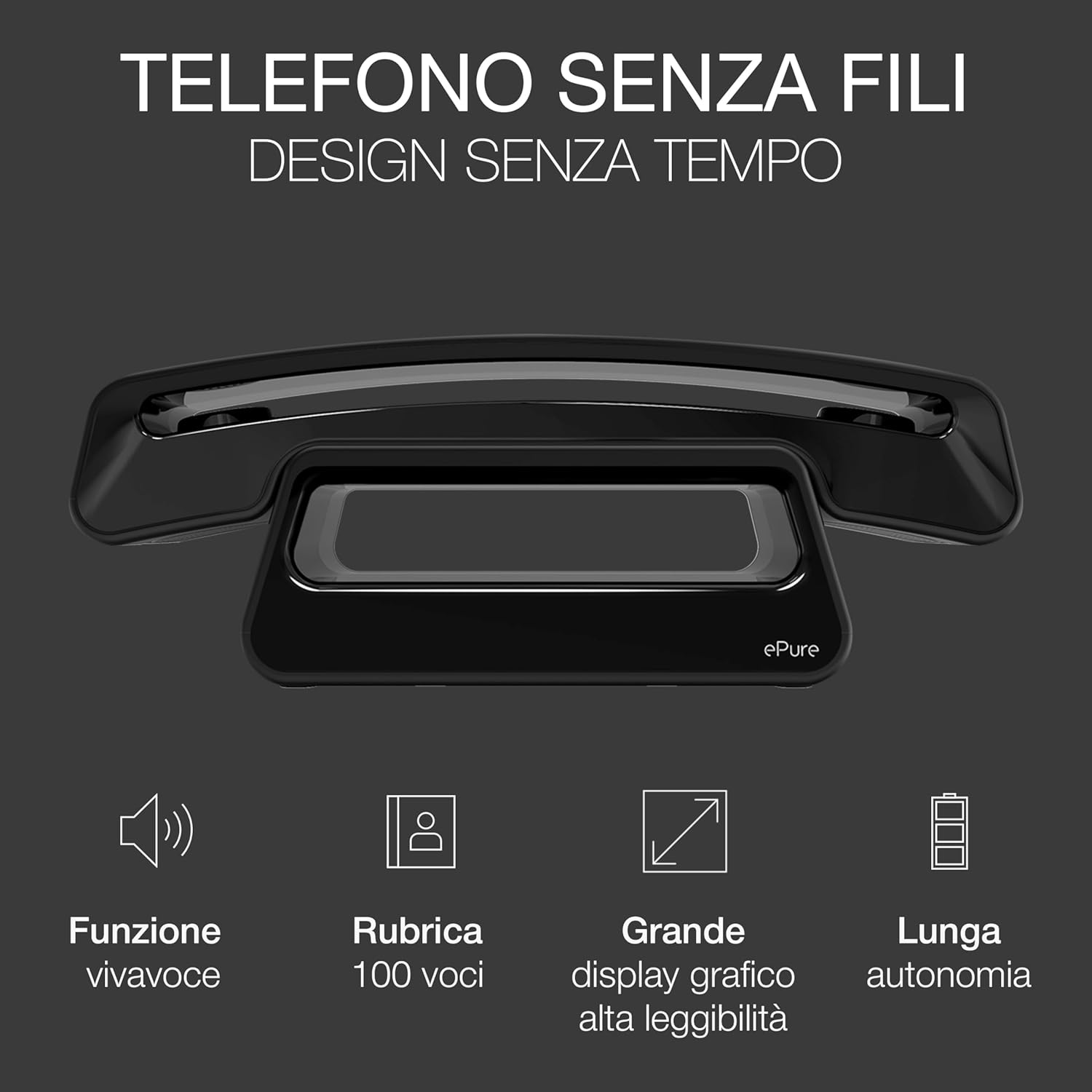 Alcatel ePure Iconic - Telefono Fisso Cordless DECT - immagine 2
