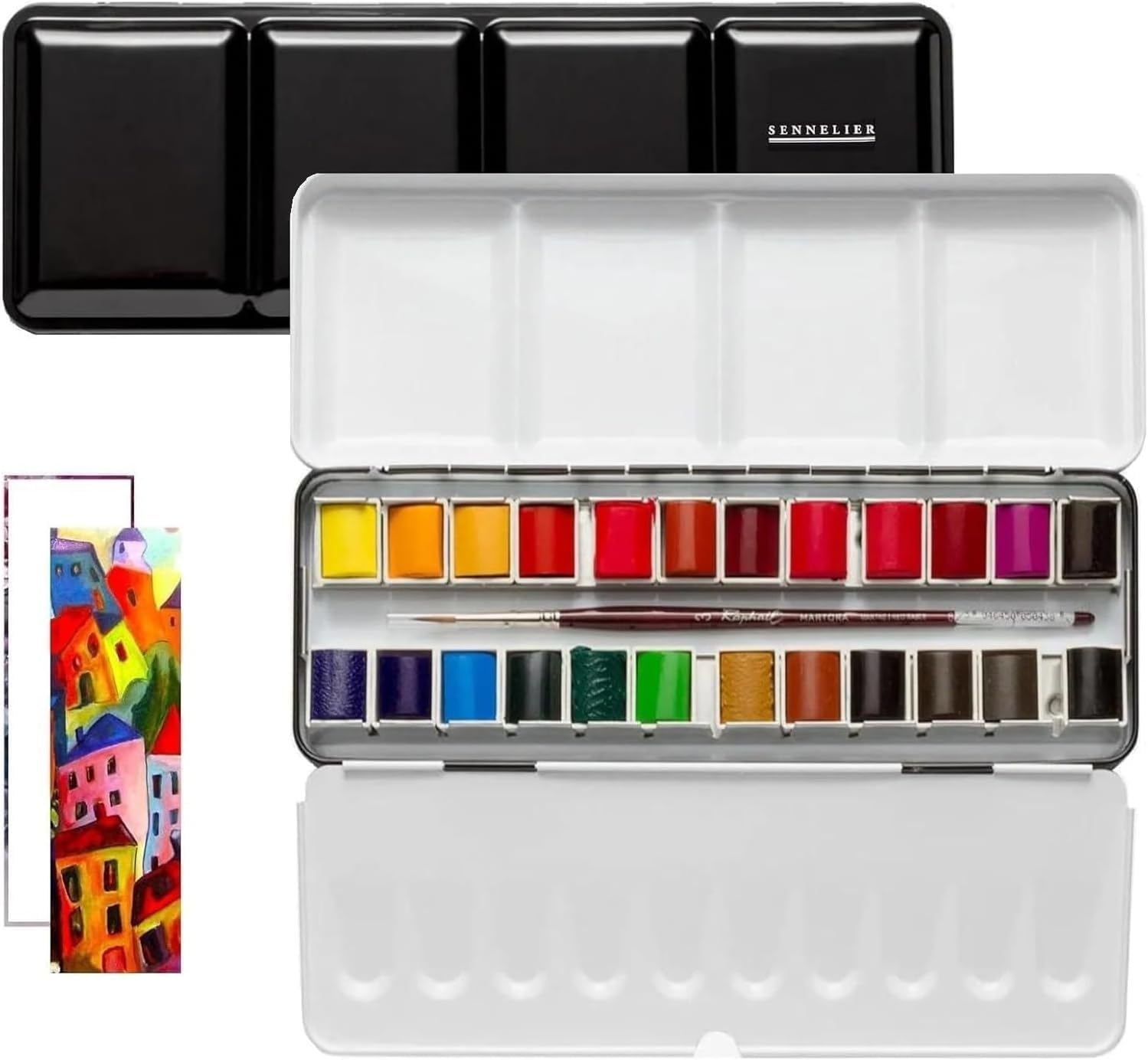 ennelier Scatola Pittura Acquerello Extra Fine 24 Mezze Benne