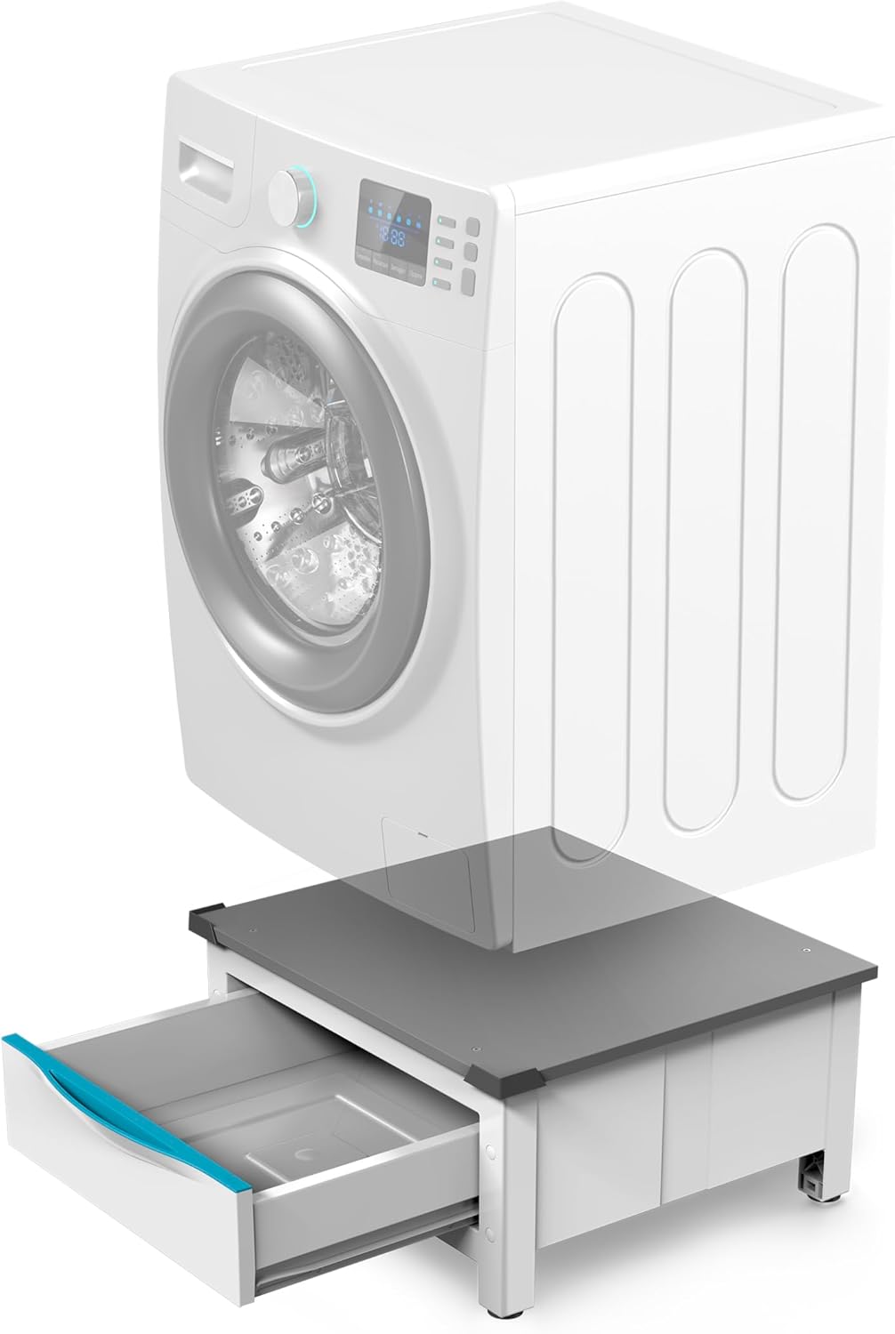 meliconi Base Space Extra - Rialzo Lavatrice/Asciugatrice, Bianco - immagine 2