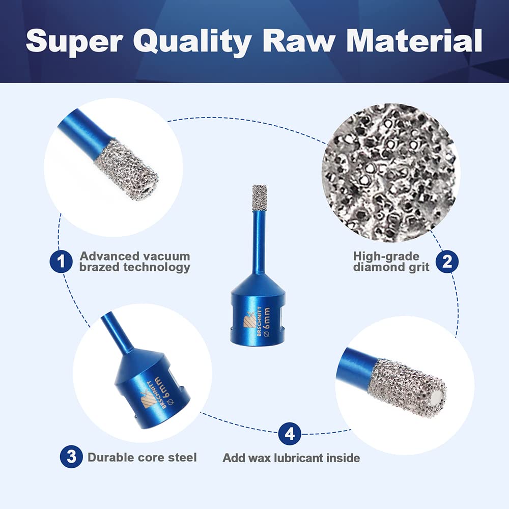 Brschnitt Punta per Trapano Diamantata 6mm (2 pezzi) - immagine 3