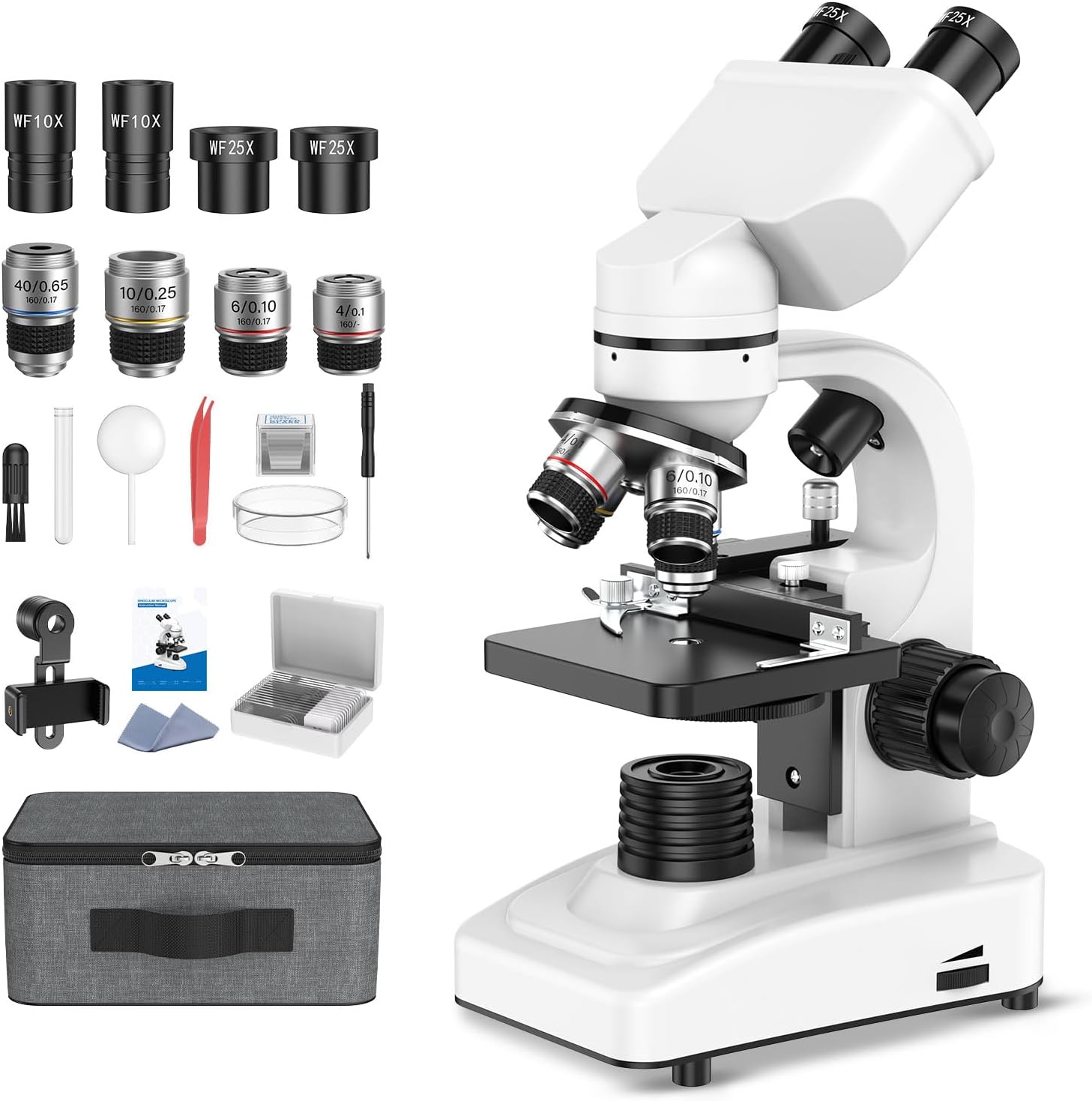 Microscopio Binoculare Composto Professionale 40X-1000X - immagine 1