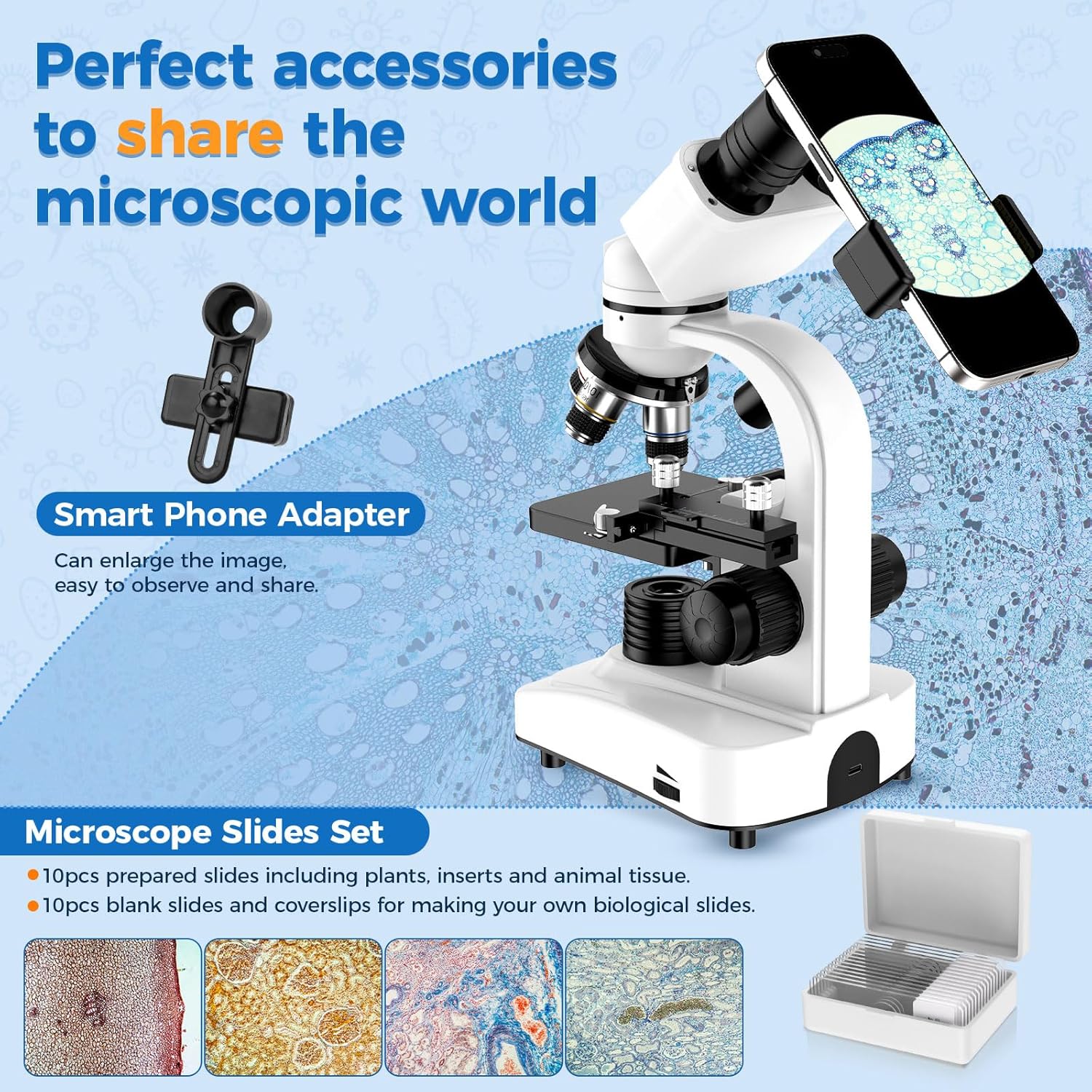 Microscopio Binoculare Composto Professionale 40X-1000X - immagine 4
