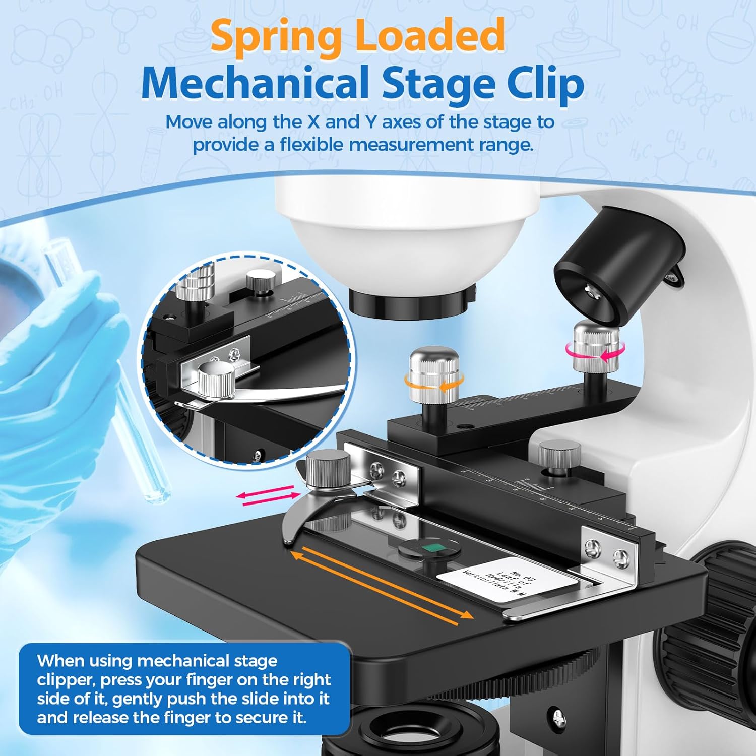 Microscopio Binoculare Composto Professionale 40X-1000X - immagine 6