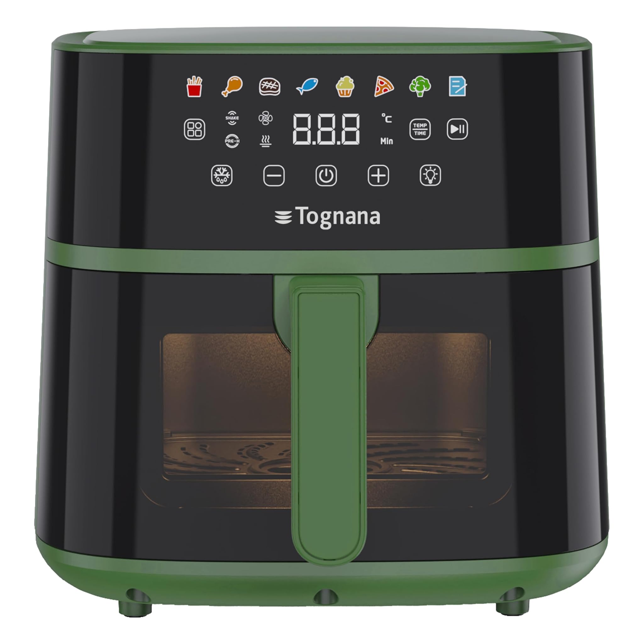 Tognana Iridea Friggitrice ad Aria 6L 1700W, Verde Salvia