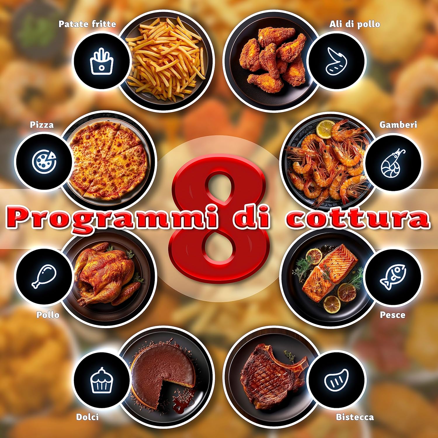 Friggitrice ad Aria Bianca 4 Litri con Display LED - immagine 5