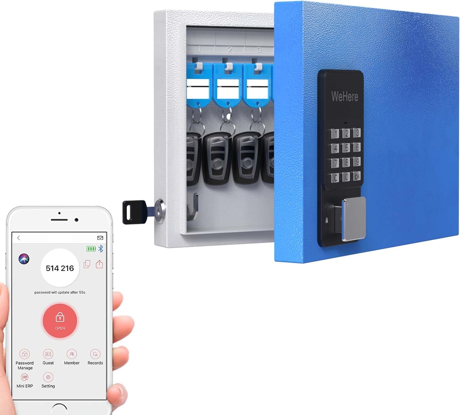 Wehere Smart Key Lock Box (16 chiavi) con APP