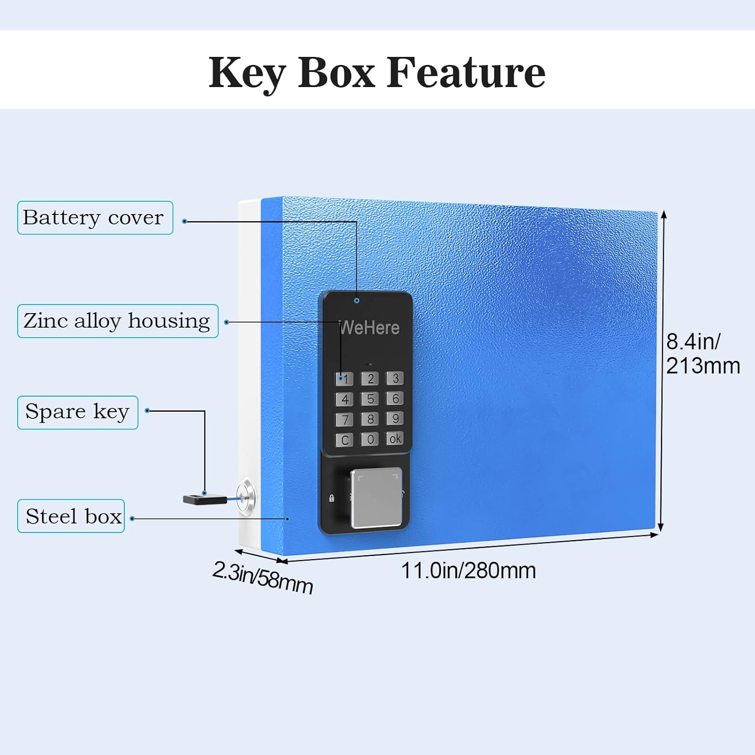 Wehere Smart Key Lock Box (16 chiavi) con APP - immagine 2