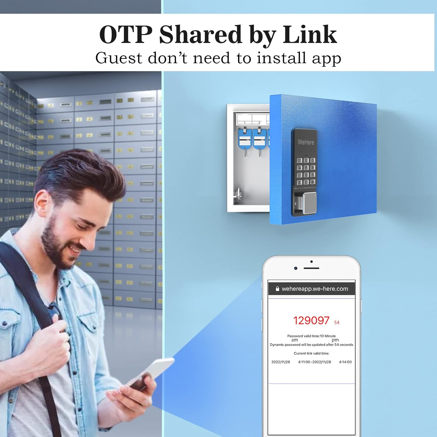 Wehere Smart Key Lock Box (16 chiavi) con APP - immagine 5