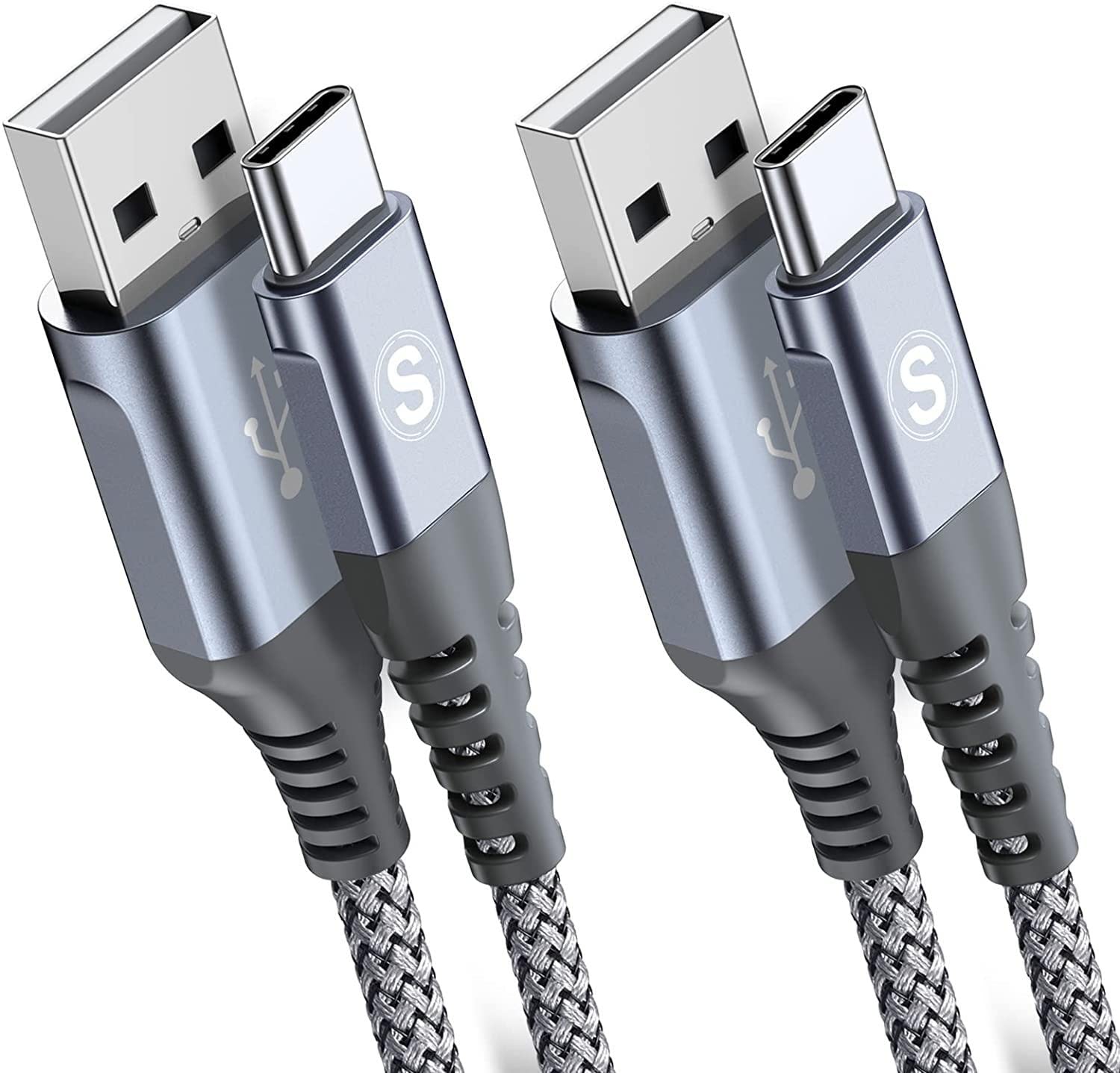 Cavo USB C Ricarica Rapida - 2 Pezzi, 2m, Grigio