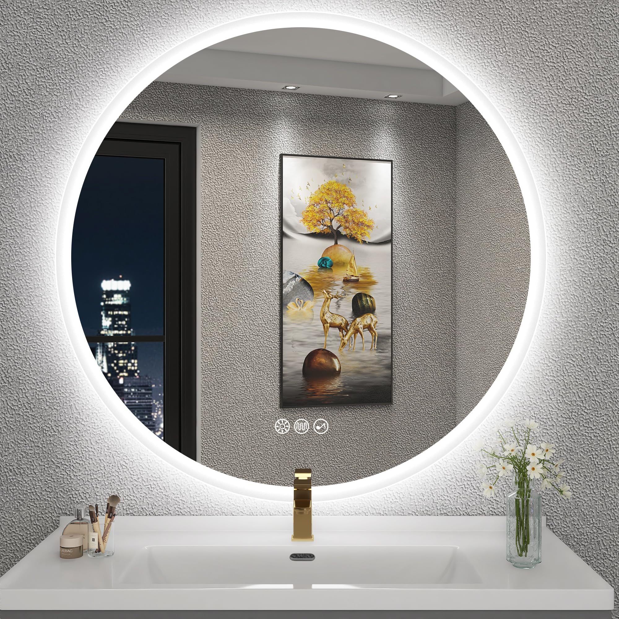 S'bagno Specchio Bagno LED 800 mm con Bluetooth