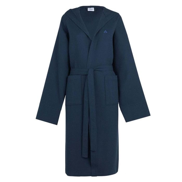 Bellora Accappatoio Nido D'Ape con Cappuccio, Blu XL/XXL