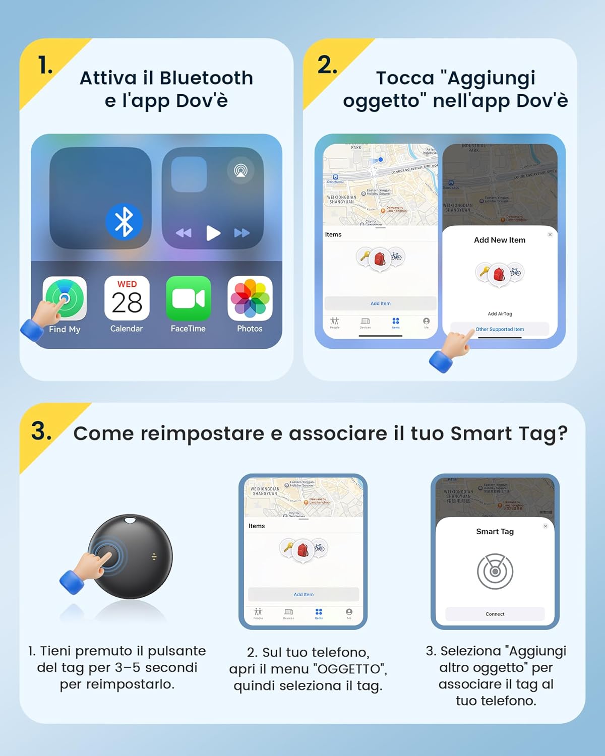 Tag Tracker 4 Pezzi - Localizzatore Bluetooth - immagine 5