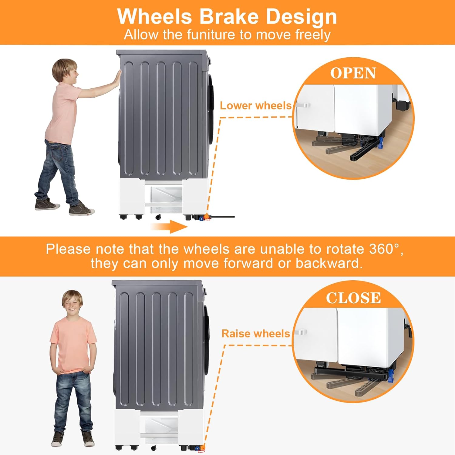 NIUXX Supporto Carrello Lavatrice con Cassetto e Rotelle - immagine 4