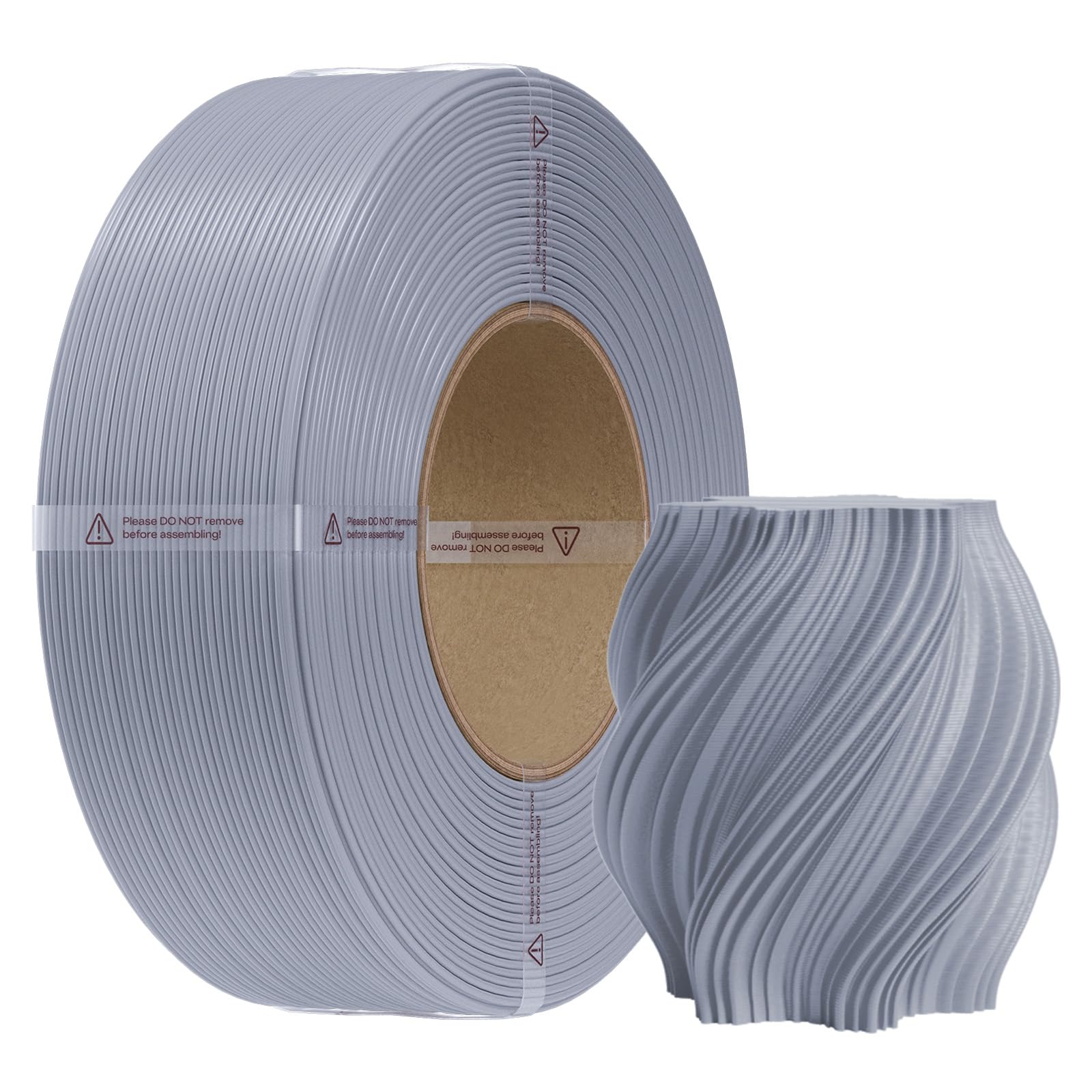 Creality PETG Refill Filamento di Ricarica 1,75 mm, Filamento per Stampa 3D senza Bobina, Precisione Dimensionale ±0,03 mm, Eccellente Stabilità, 1 kg Grigio