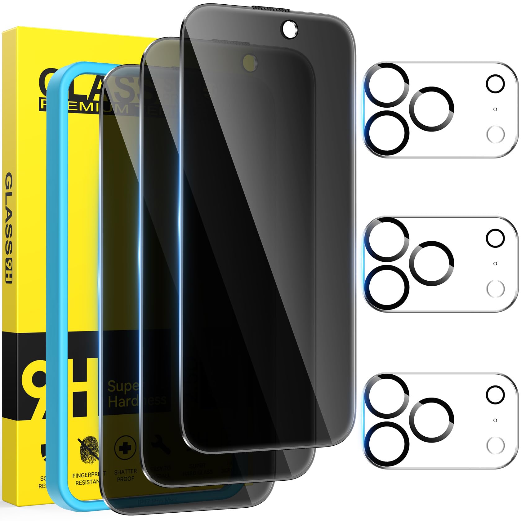 Pellicola Privacy per iPhone 17 Pro con Protezione Fotocamera (3 pz)