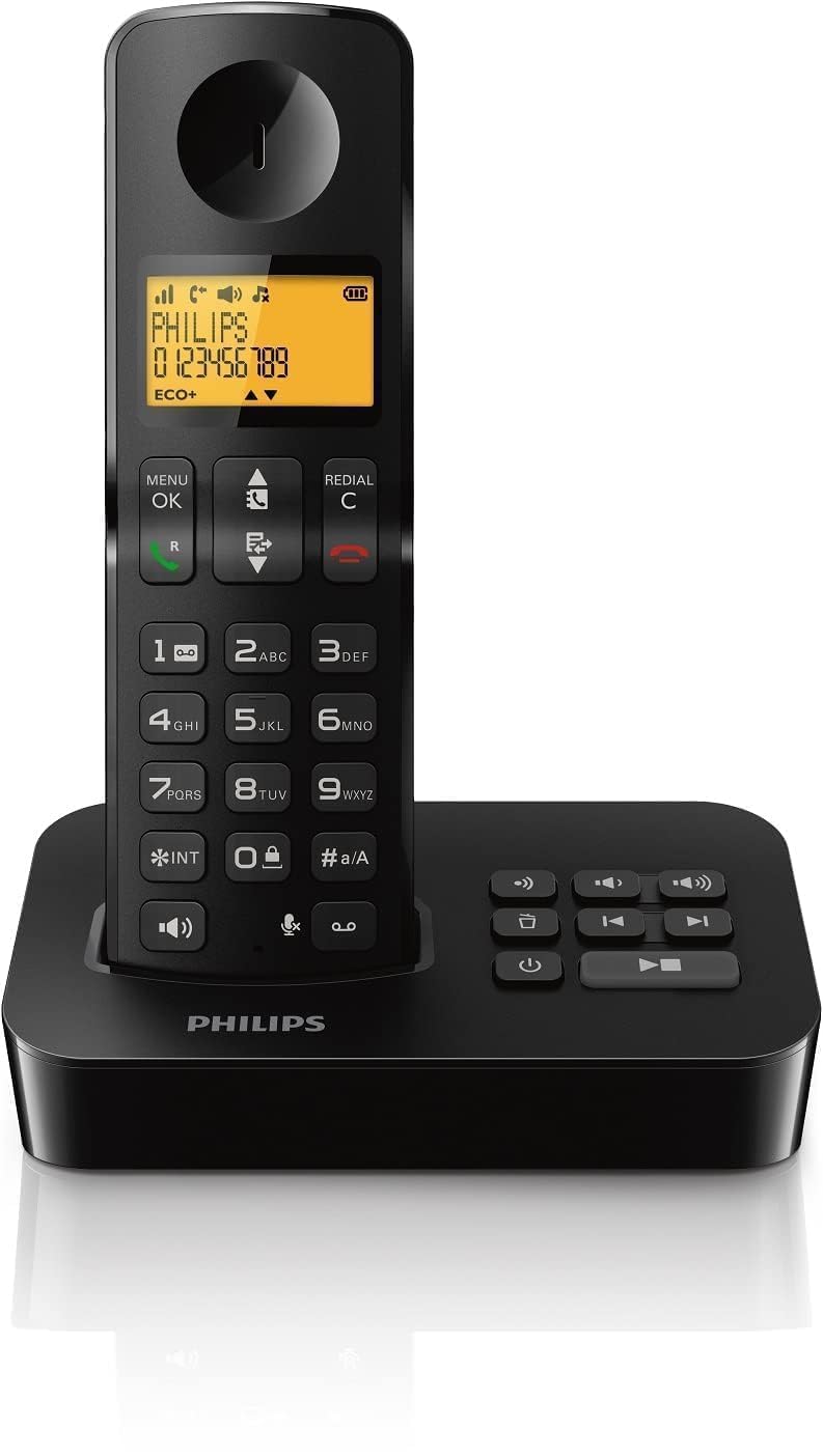 Philips Telefono Cordless D2651B/01 Singolo, Nero