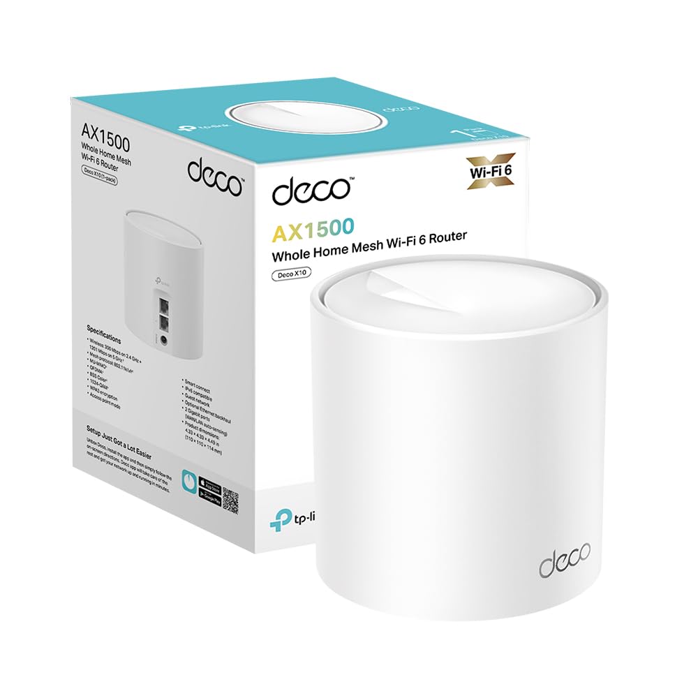 Tp-link Deco X10 (1-pack) Router WiFi 6 Mesh AX1500Mbps