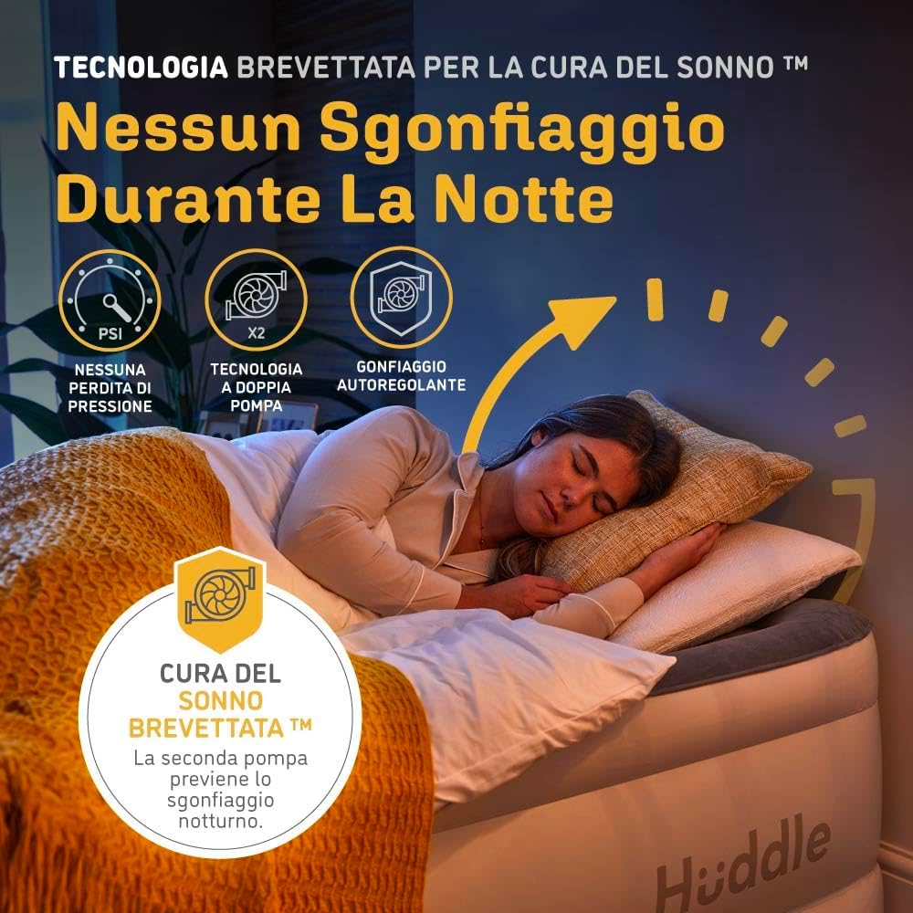 Huddle Materasso King Gonfiabile con Pompa Integrata - immagine 2