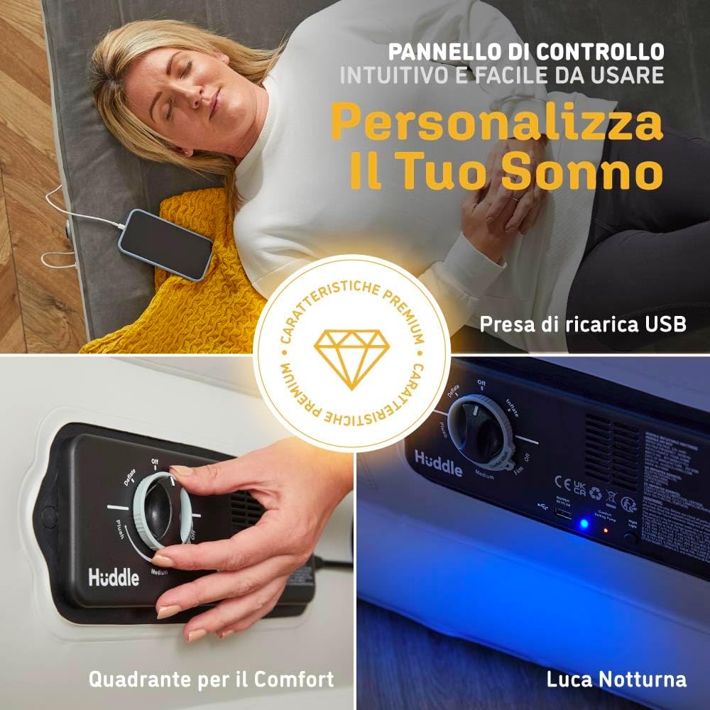Huddle Materasso King Gonfiabile con Pompa Integrata - immagine 6