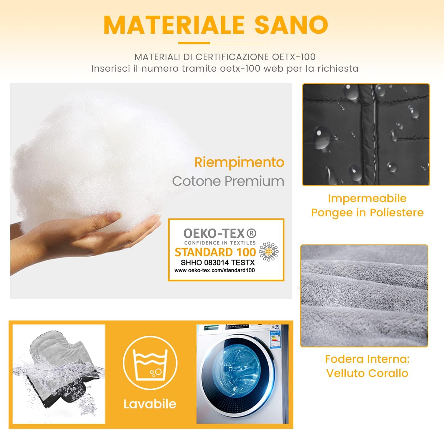 Orzbow Sacco Termico Passeggino Universale Invernale, Nero - immagine 7