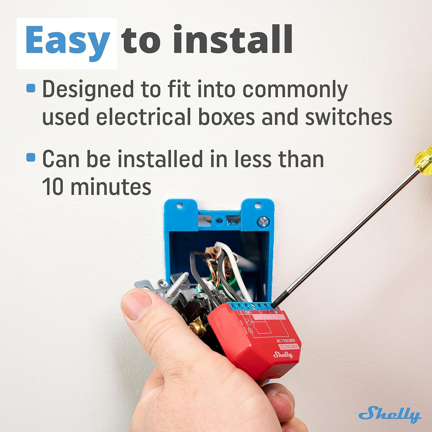 Shelly Plus 1PM - Interruttore Relè Wi-Fi e Bluetooth (4 Pezzi) - immagine 2