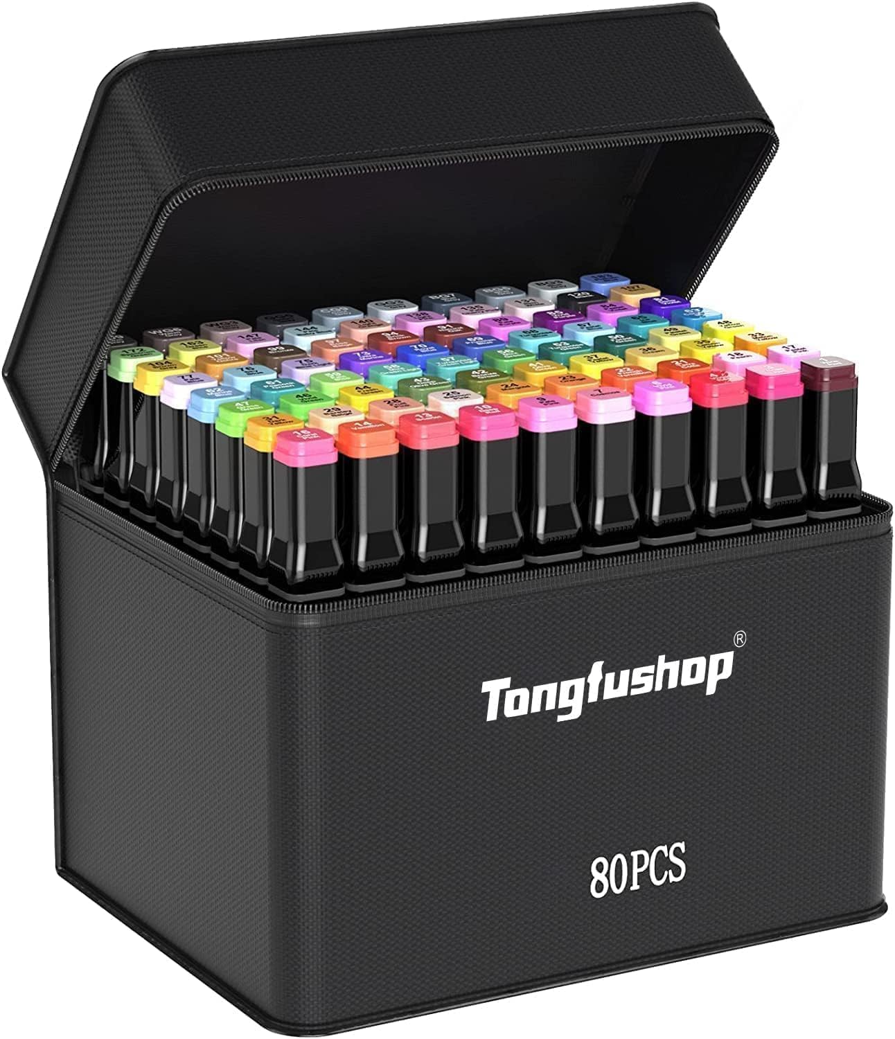 Tongfushop Pennarelli Professionali 80 Colori Doppia Punta