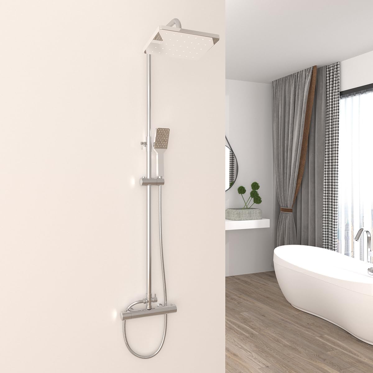 Plumbsys Colonna Doccia Termostatica 38℃ Cromata