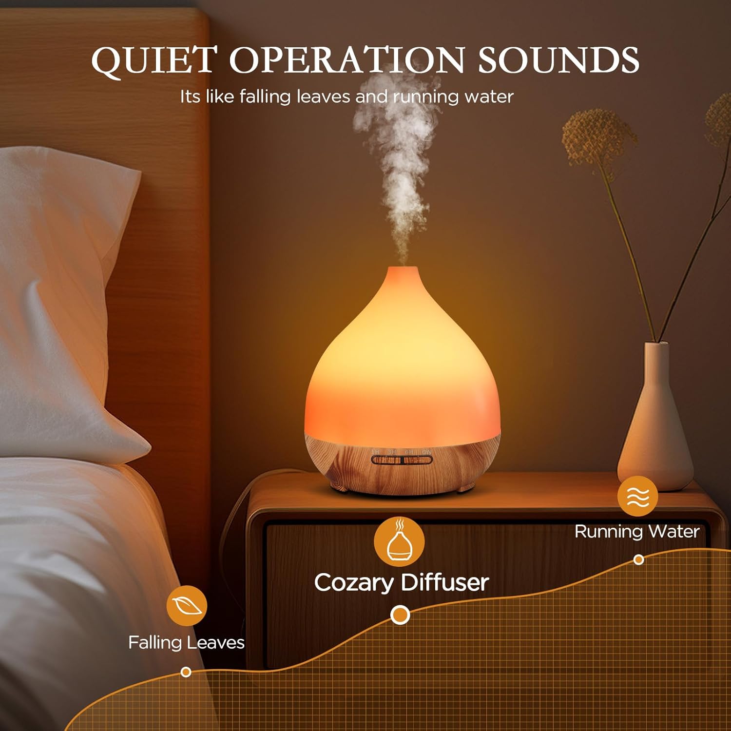 Cozary Diffusore di Oli Essenziali 400ml - immagine 2