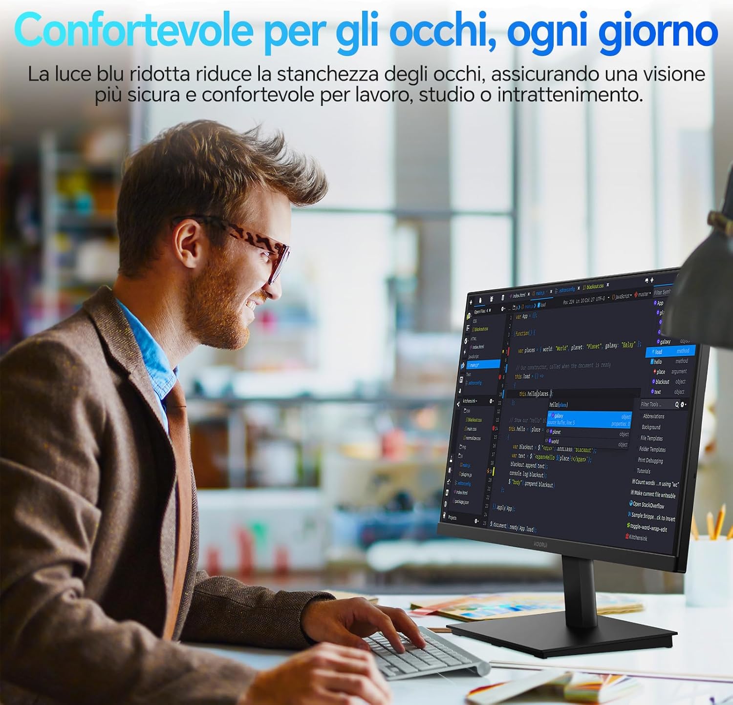 Koorui E2212F Monitor PC 22" Full HD VA 100HZ - immagine 7