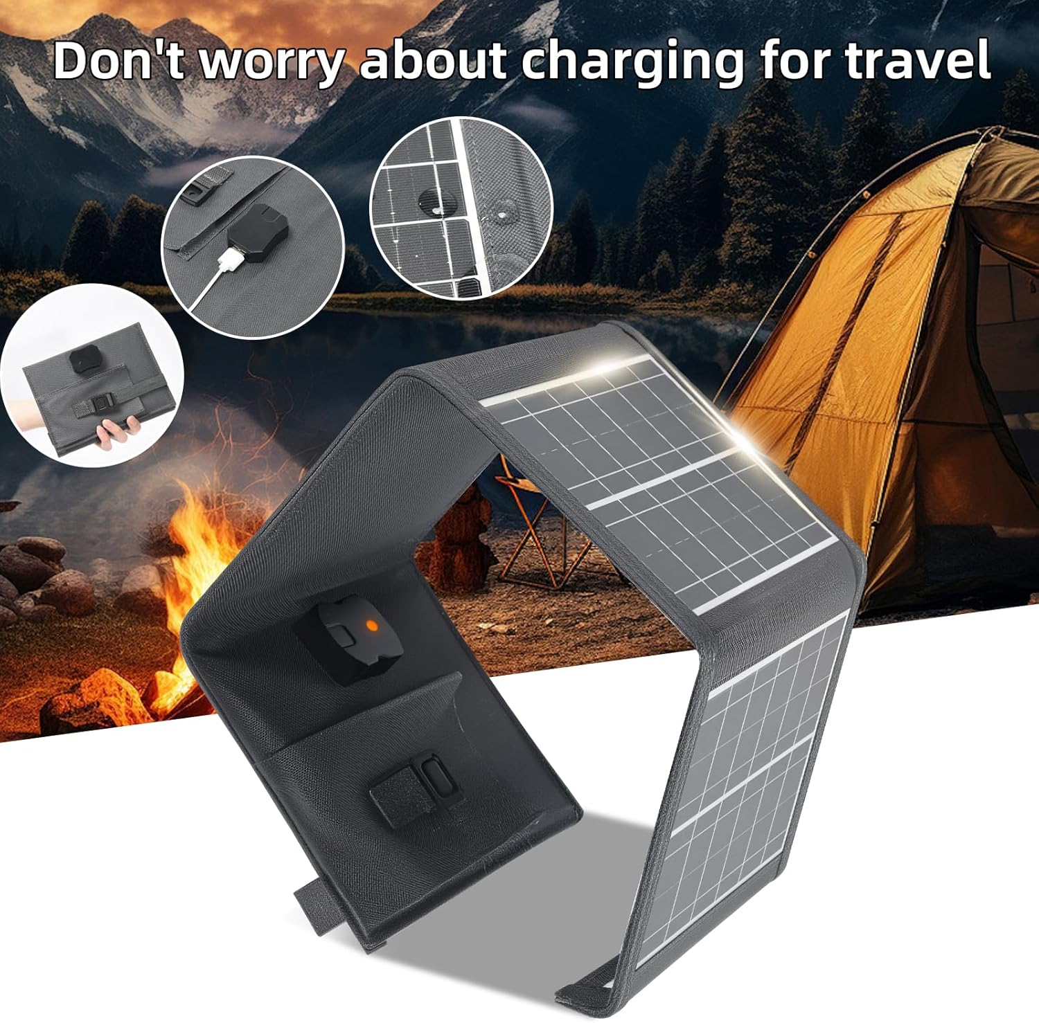 Pannello Solare Portatile Pieghevole 30W - immagine 5