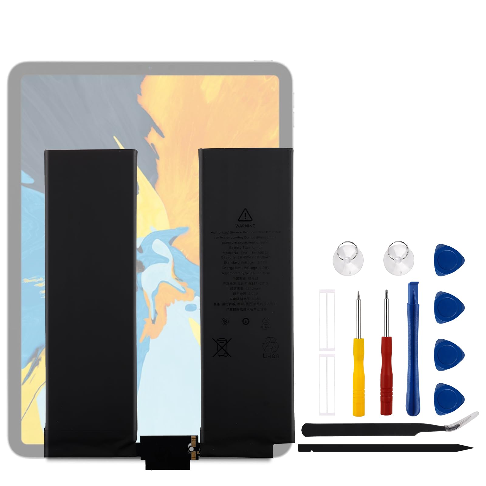 Vvsialeek Batteria di Ricambio per iPad Pro 11" 2018