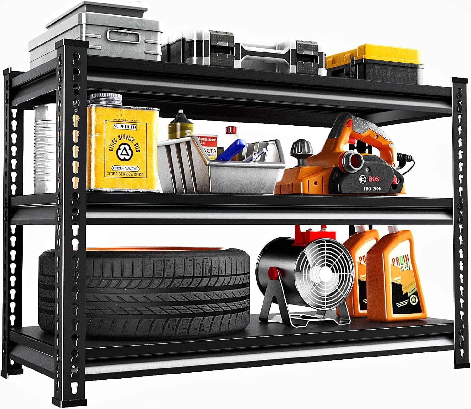 Scaffalatura per Carichi Pesanti 120x45x99 cm, Nera