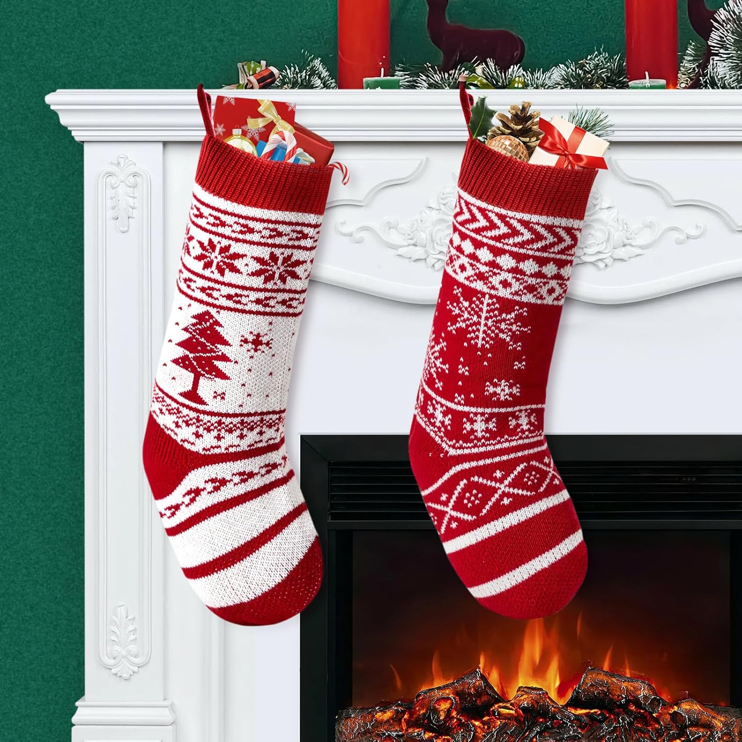 Calze Natalizie da Appendere Set - Addobbi Casa - immagine 1