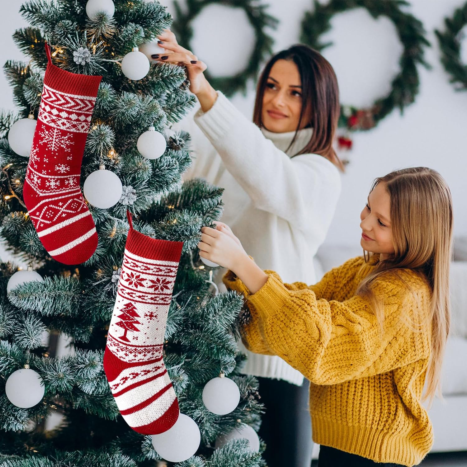 Calze Natalizie da Appendere Set - Addobbi Casa - immagine 3