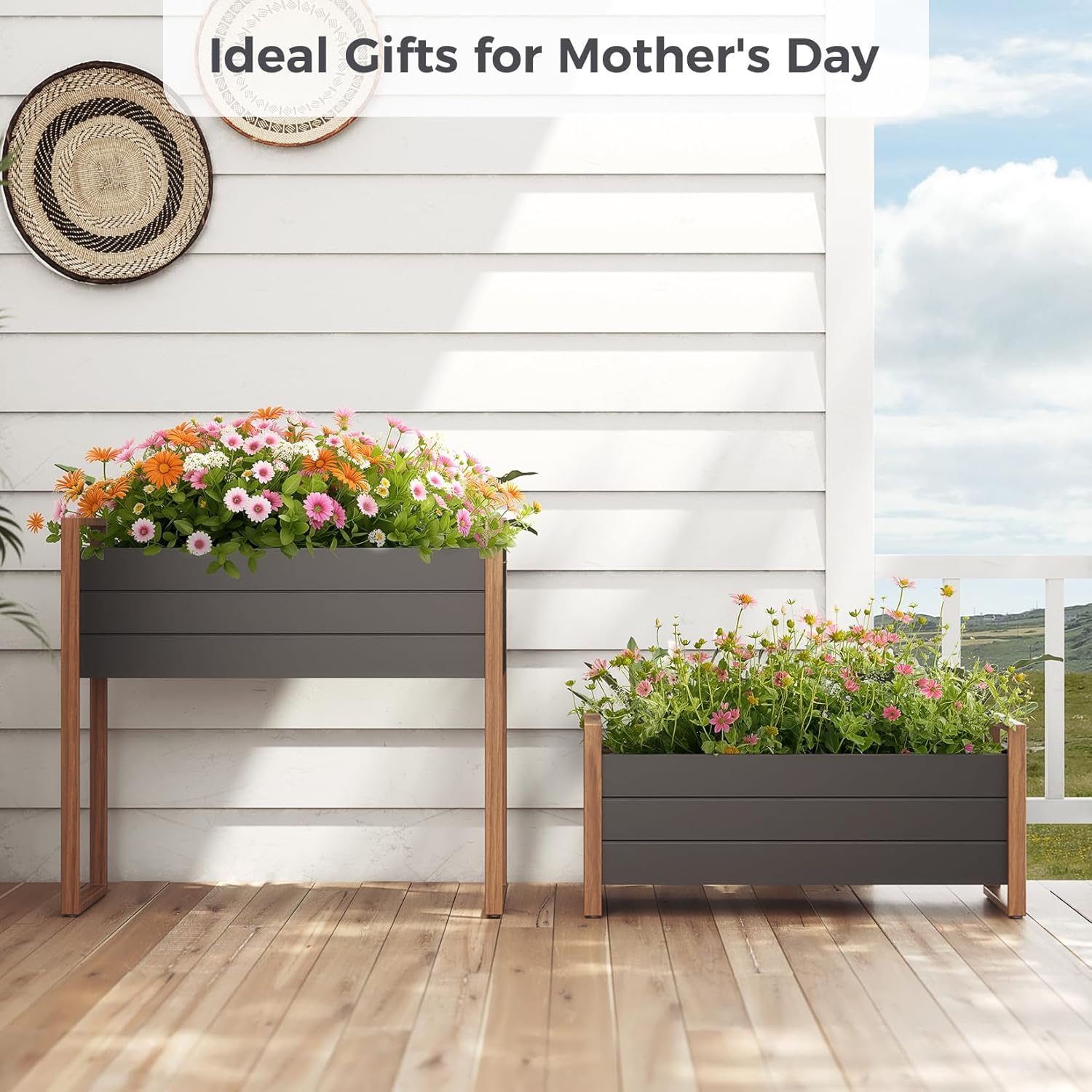 Grand patio Fioriera rialzata in metallo per giardino - immagine 7