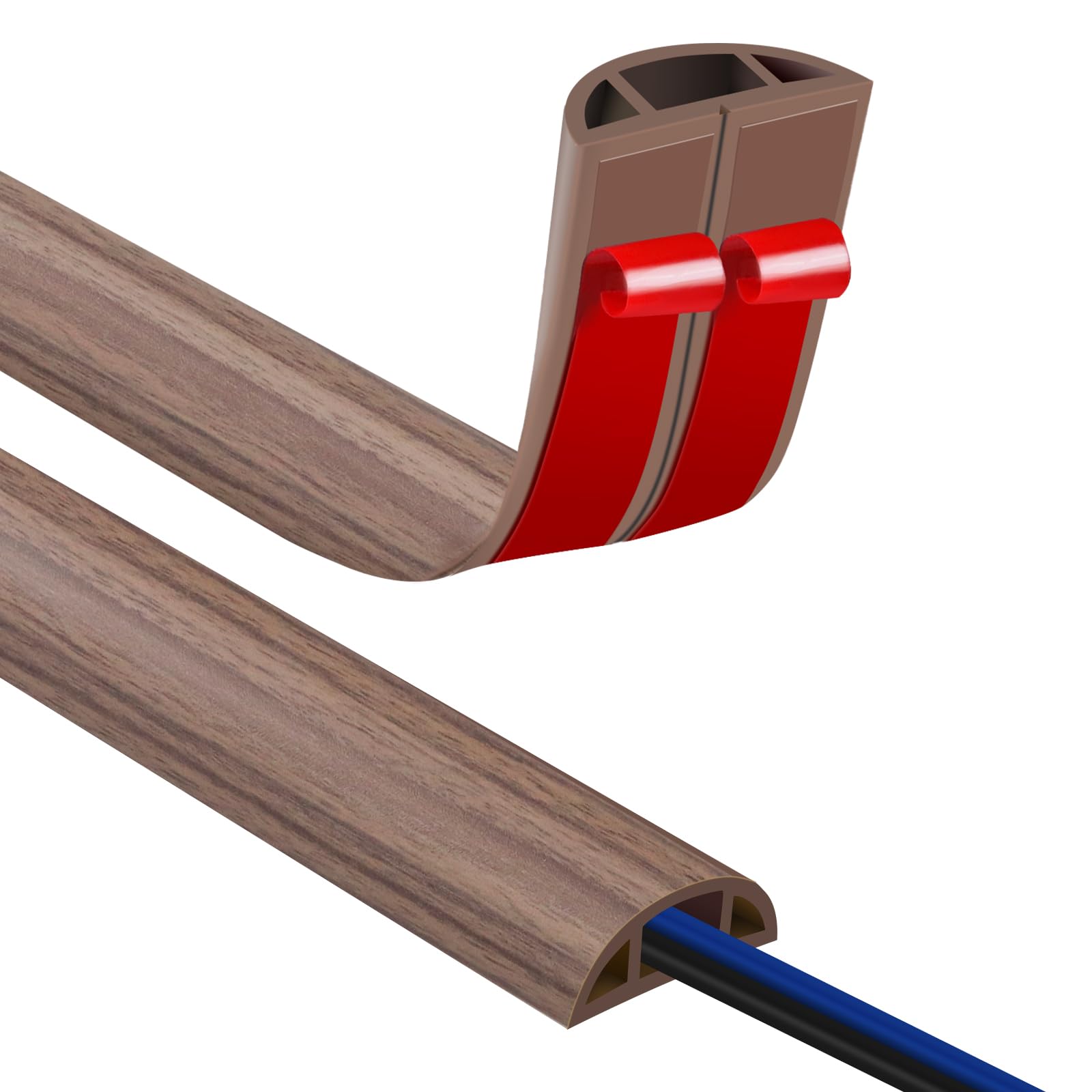 Canalina per Cavi Autoadesiva 8x10mm 3M Venatura Legno