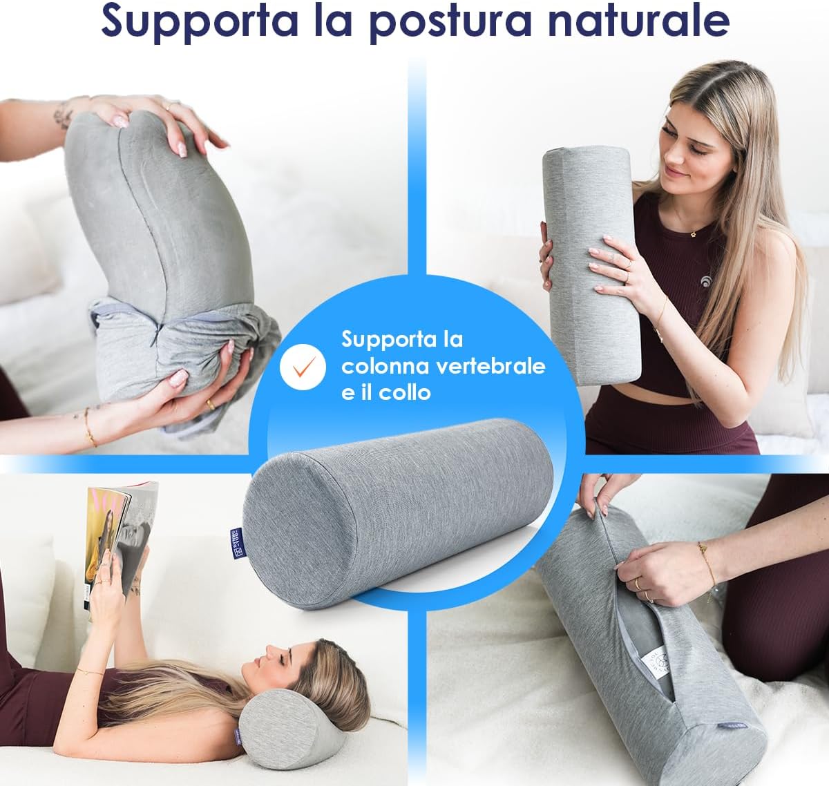 Dynmc You Cuscino Lungo Imbottito Memory Foam - immagine 2