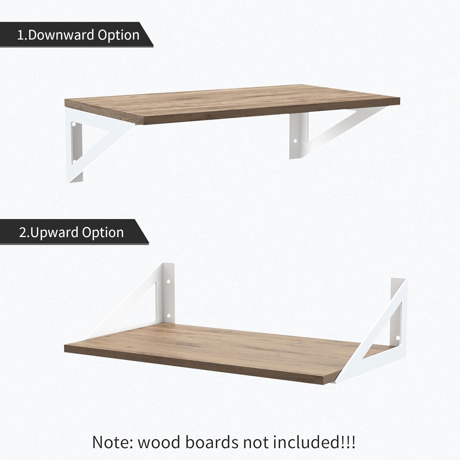 BRATA Staffa Mensola Bianca 25cm - 4 Pezzi - immagine 5