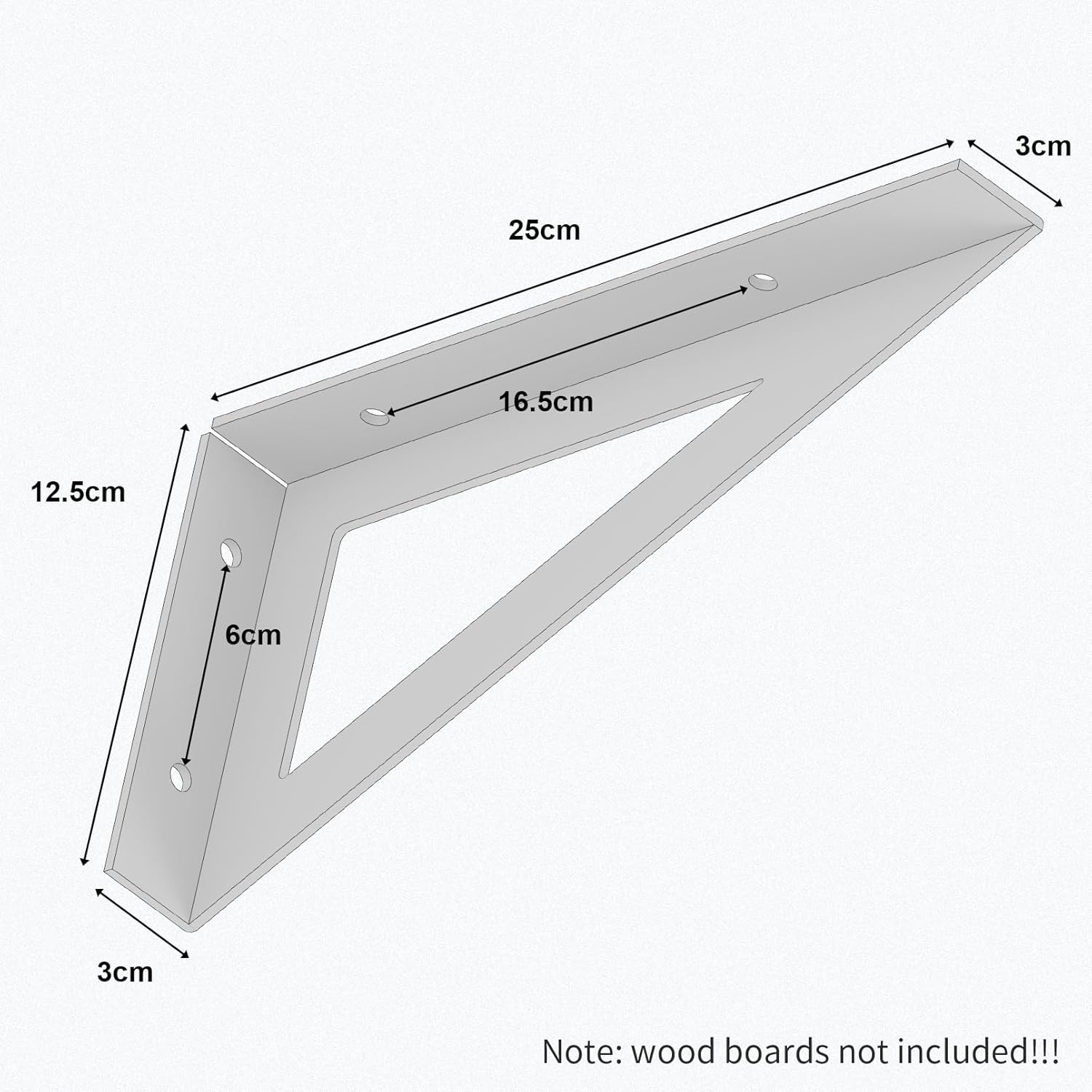 BRATA Staffa Mensola Bianca 25cm - 4 Pezzi - immagine 6