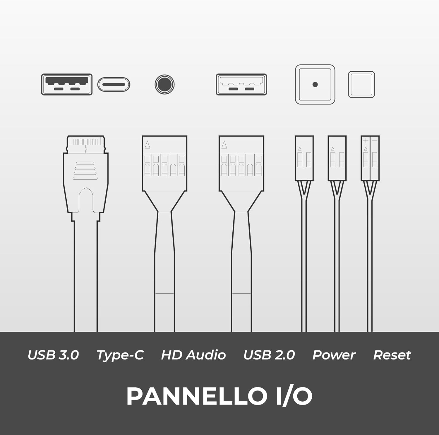 Noua Nexus PH100 - Case Gaming MicroATX Bianco - immagine 6